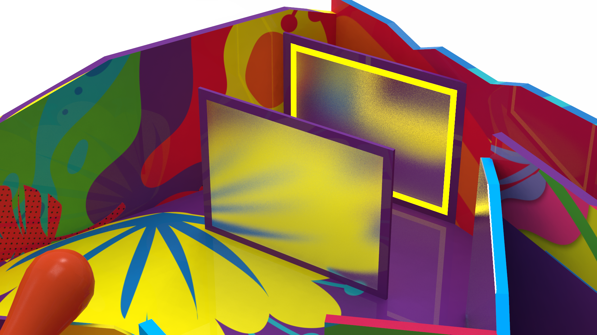 Color Maze, bold geometric shapes detail