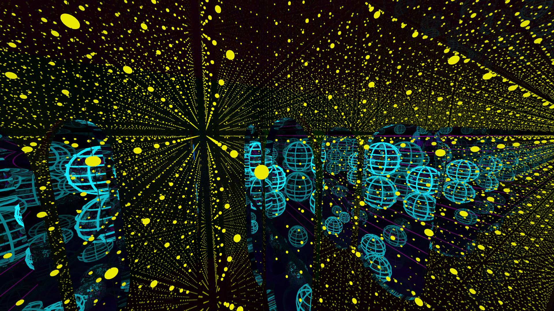 Echoes of Light, LED grid wall detail