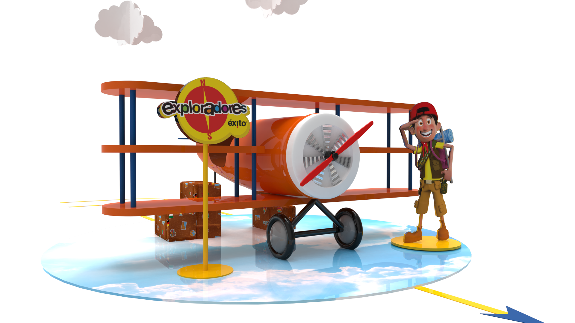 In-Store Experiences, airplane display