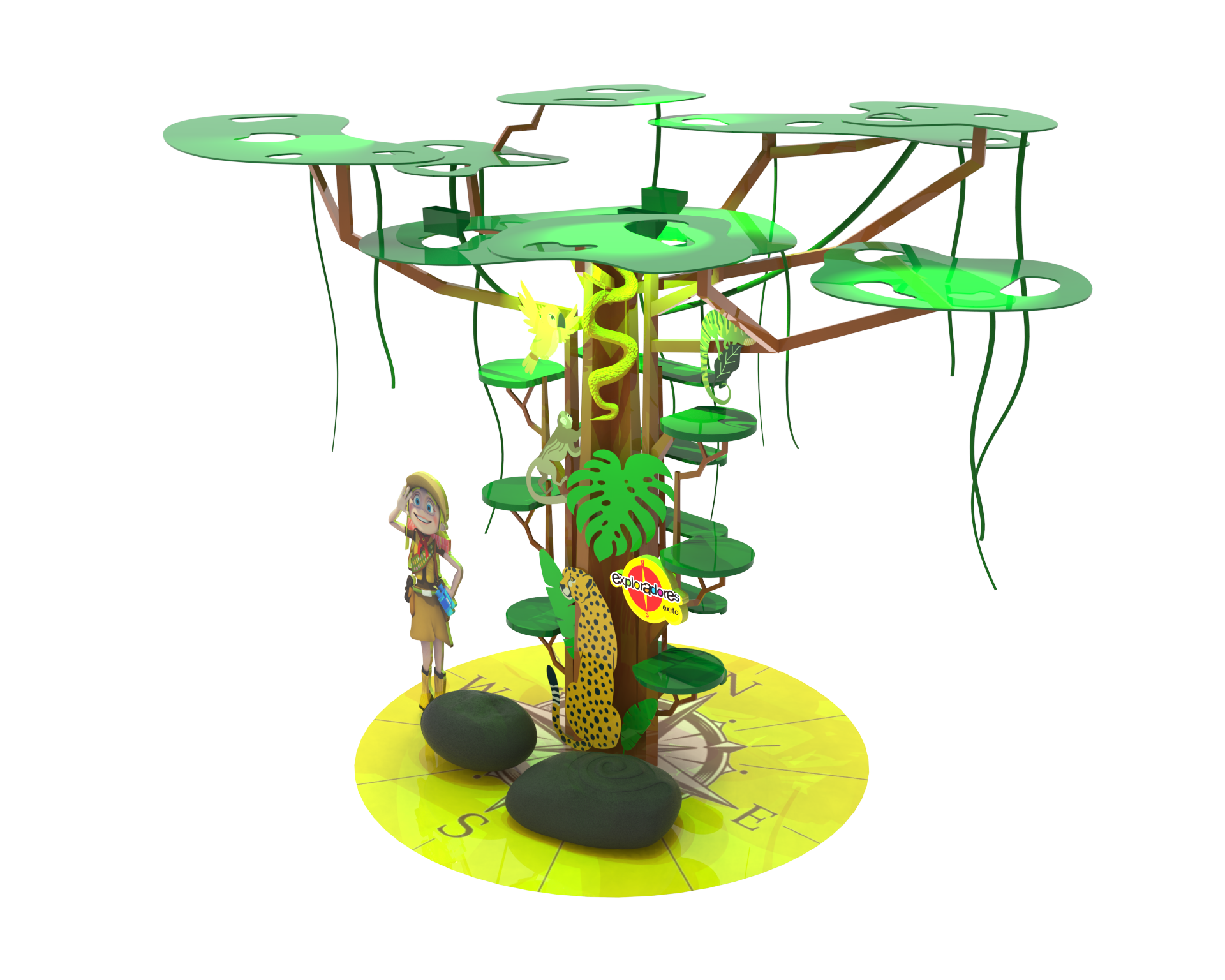 In-Store Experiences, jungle tree environment