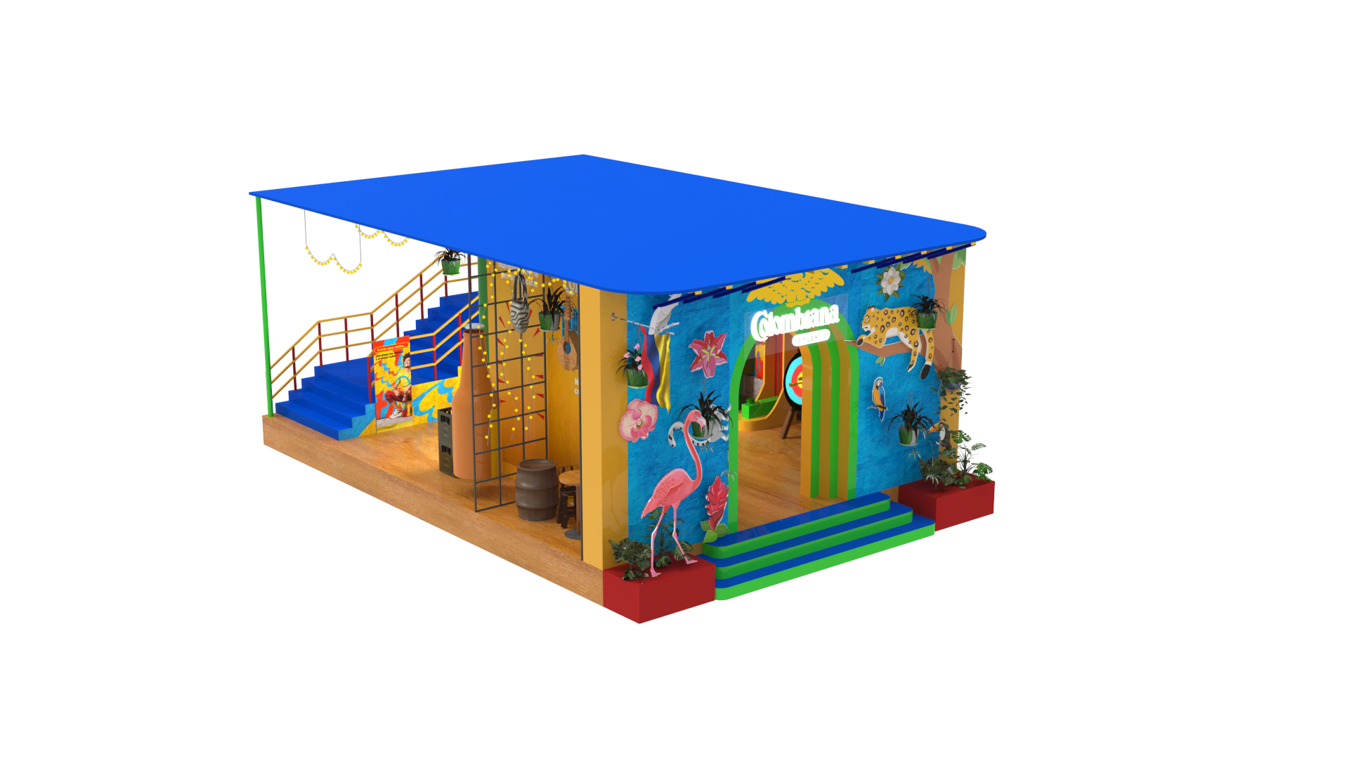 Colombiana, exterior 3D view with blue canopy