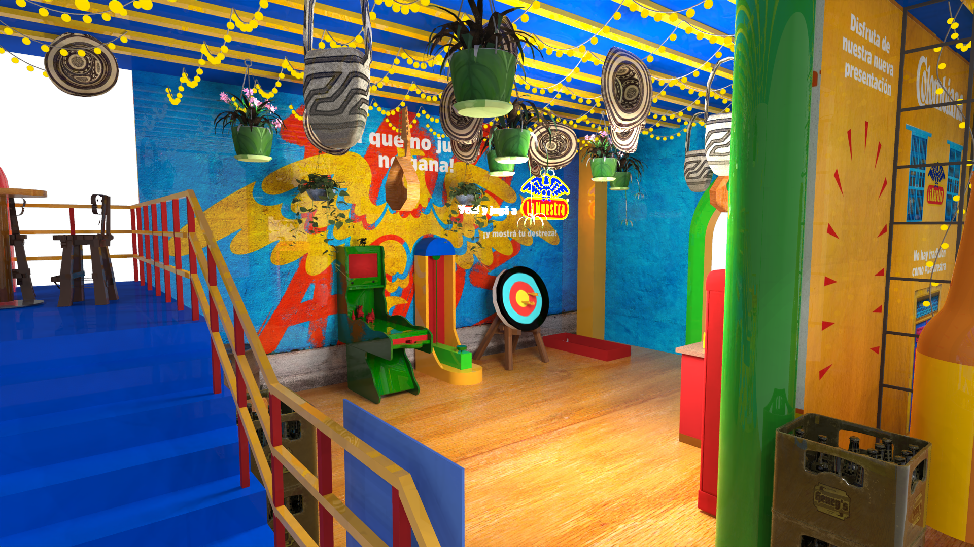 Colombiana, upper level game area