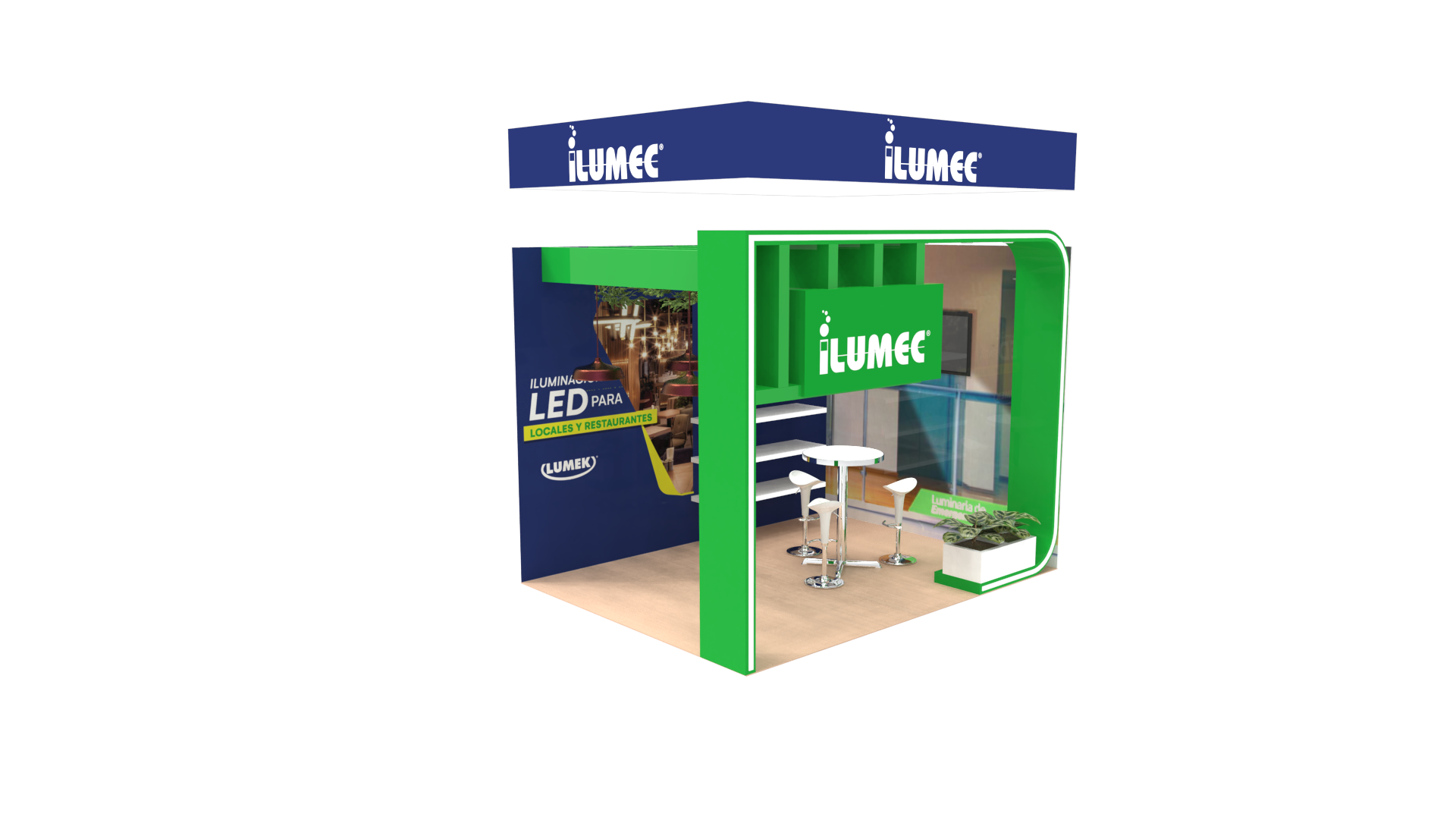 Ilumec, exterior perspective with LED banner