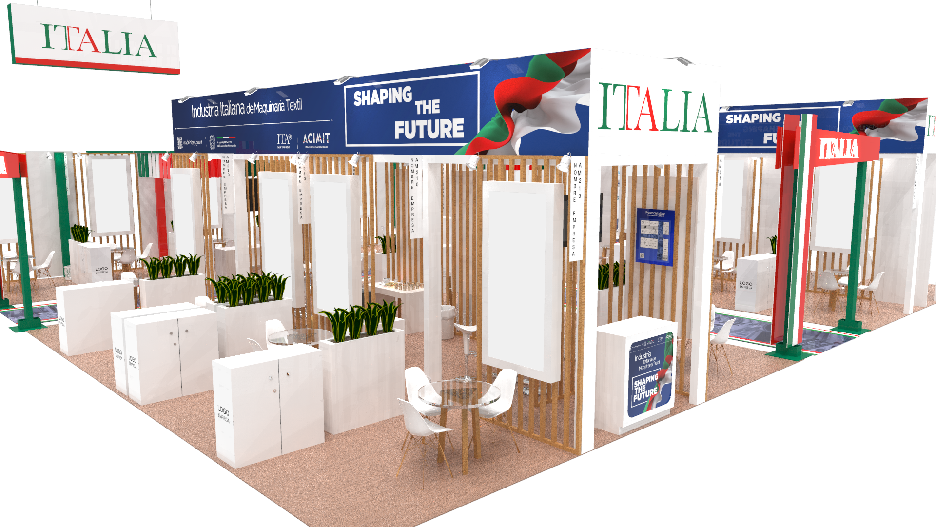 Italian Embassy, full pavilion panoramic view