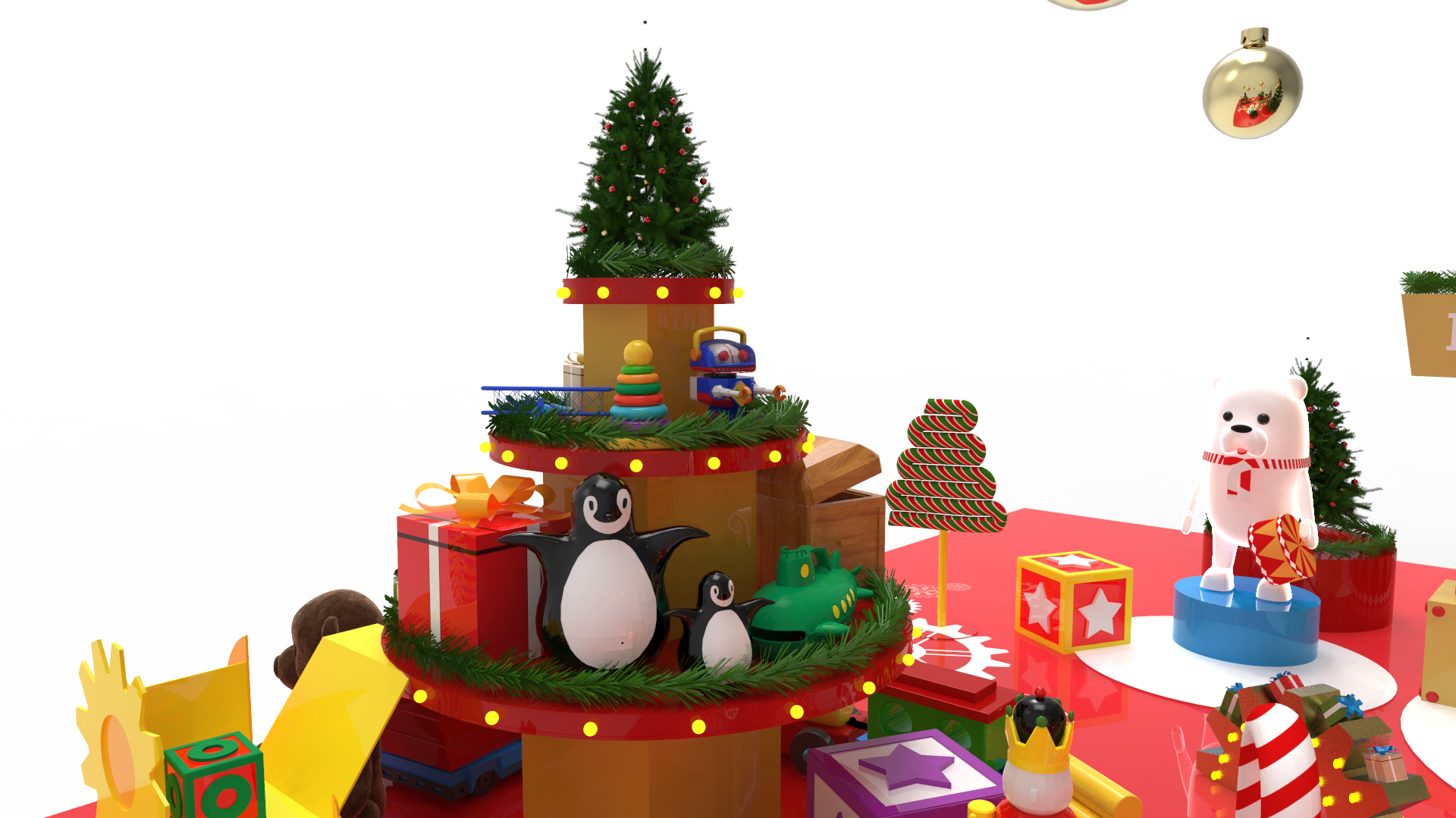 Santa's Factory, toy pyramid detail
