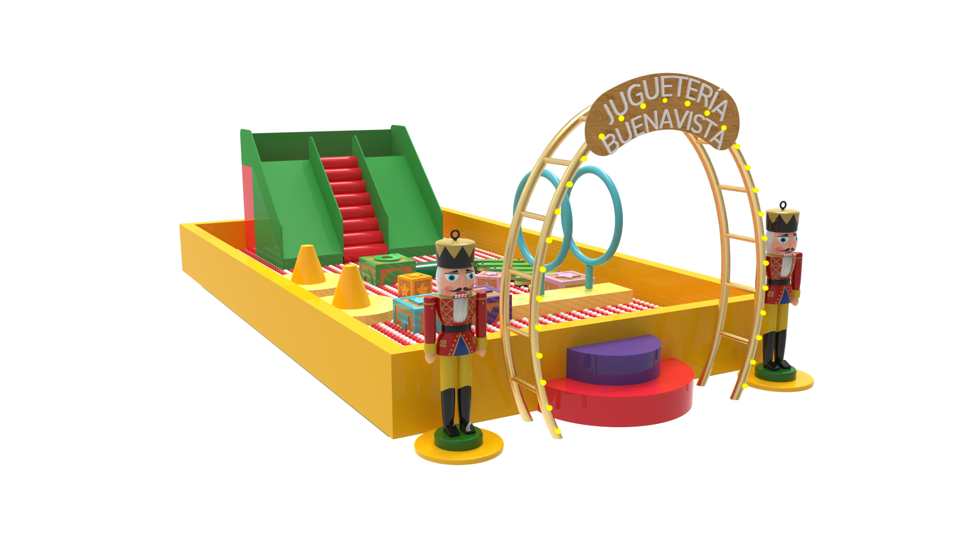 Toyland, ball pit and slides playground